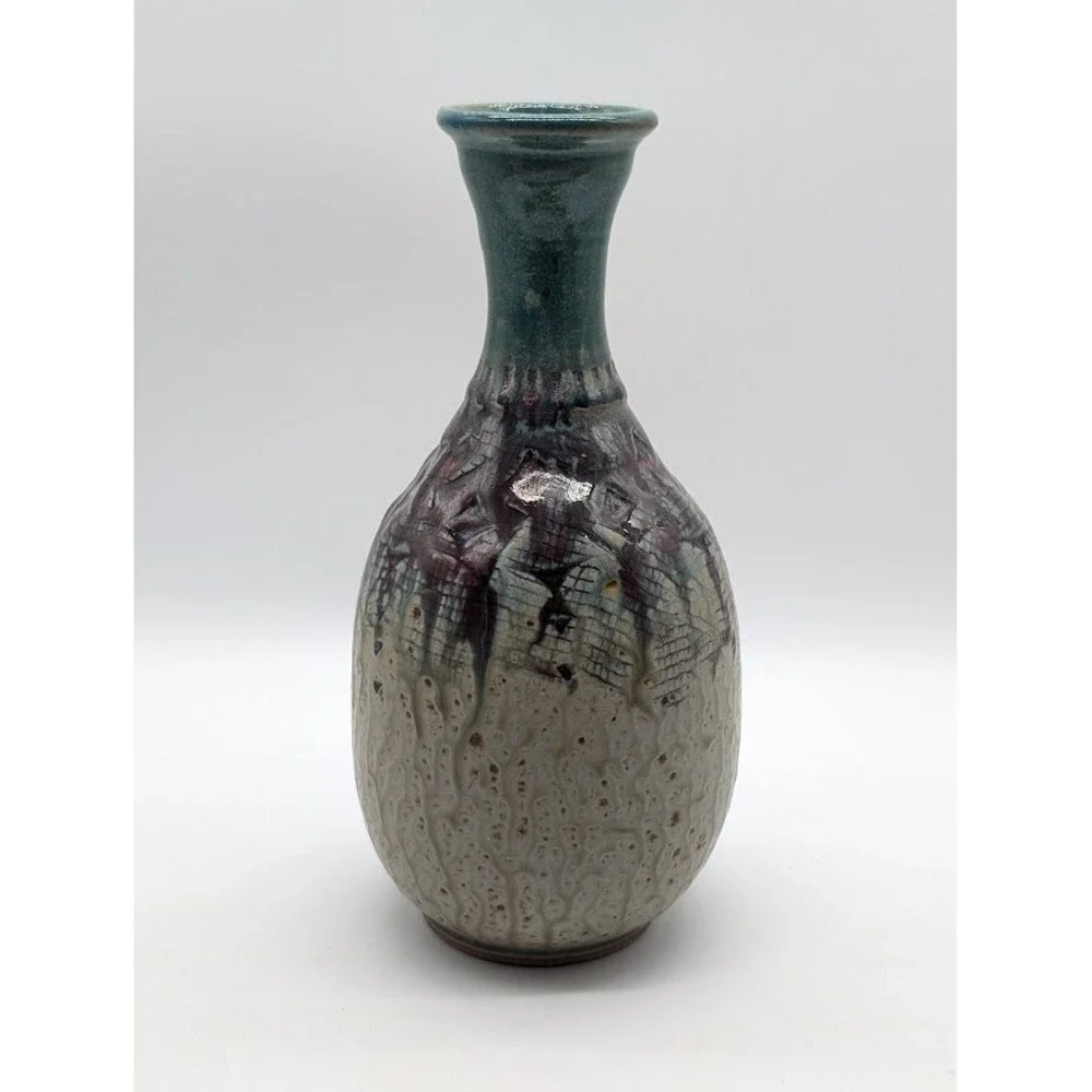 Handmade Signed Stoneware Studio Pottery‎ Vase 9